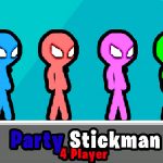 Party Stickman 4 игрока